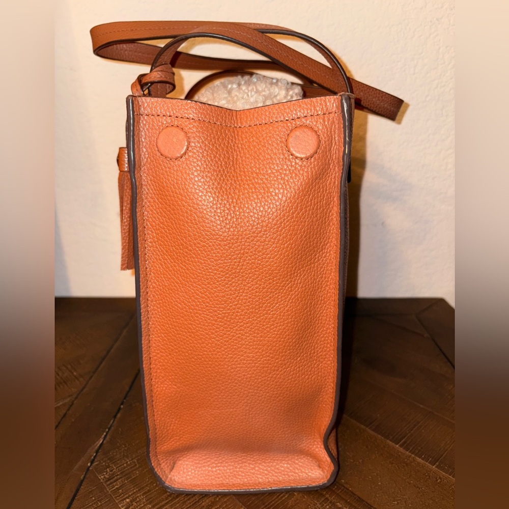 Tory Burch Brown Leather Tote with Tassel NWOT - Picture 5 of 16
